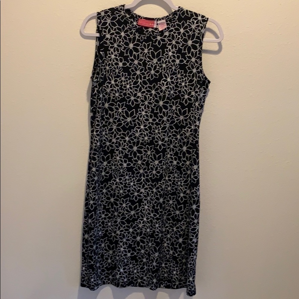 Liz Lange Maternity Dress Black/Gray Flower Size S